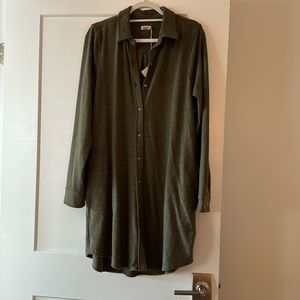 Faherty Legend Sweater Dress NWT Olive - L